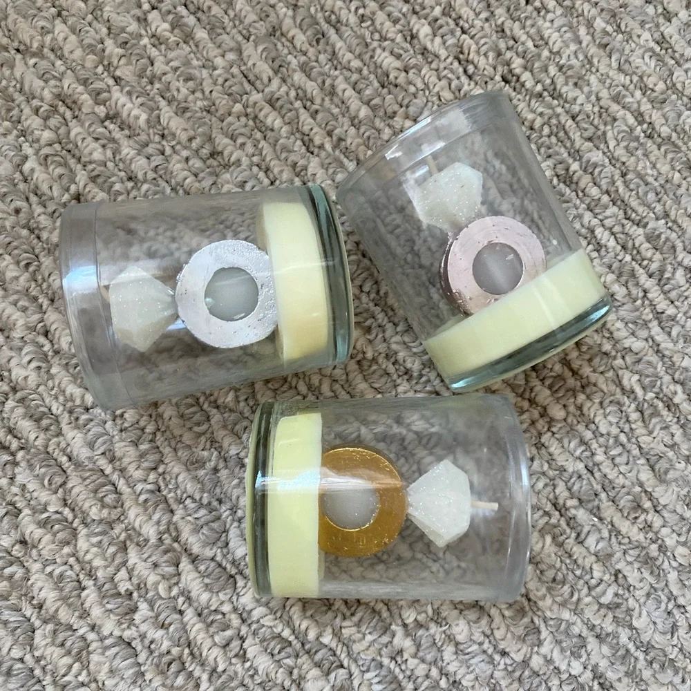 SET OF 3 MINI ENGAGEMENT RING CANDLES NEW 💍💍💍💍💍